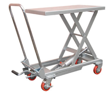 冠航不锈钢手推可升降平台车