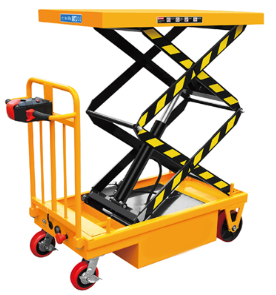 升降平台车用于工厂仓库高处货物摆放