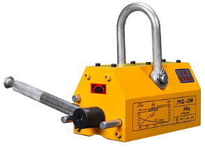 石家庄地铁施工现场永磁起重器起吊钢板