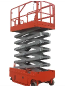 剪叉式升降平台车用于地下车库高处设备维修作业